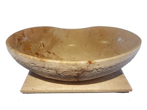 Lavabo fagiolo in diaspro o libeccio pontificio