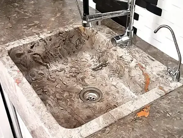 Lavello e piano cucina in grigio Billiemi